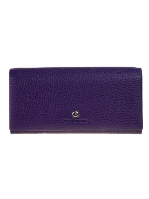 Женское портмоне из натуральной кожи, цвет фиолетовый