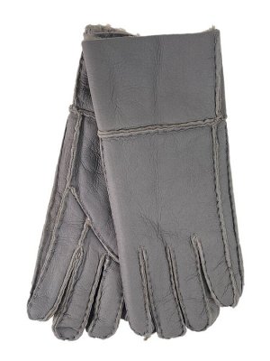 Зимние женские перчатки из натуральной овчины, цвет серый