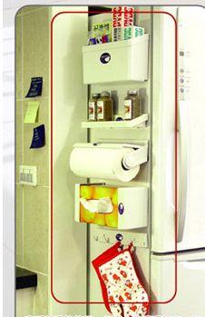 Набор 5 в 1 полок, крючков и держателя для бумажных полотенец на холодильник 9046120