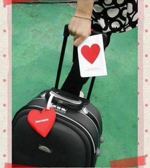 Обложка на паспорт+ Бирка на чемодан "Сердце" Sveet Journey 904240