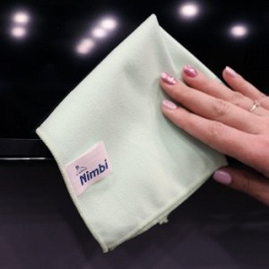 Салфетка &quot;Kolibriya&quot; Nimbi-45 Дом-Офис, Замша искуств. 25х25см, для цифр.Техники, Зеленая