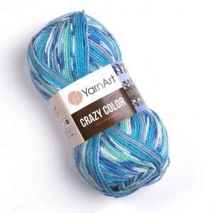 Пряжа YarnArt Crazy Color 25% шерсть/75% акрил, 100г/260м №98