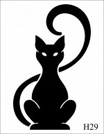 Трафарет котик 7*9 см