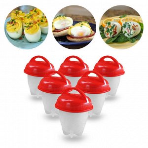 Силиконовые формы для варки яиц без скорлупы SILICONE EGG BOIL, 6 шт