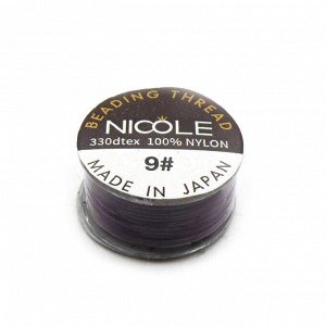 Нить для бисера NICOLE #09 темно-фиолетовая, 50 м. Цена за 1 шт.