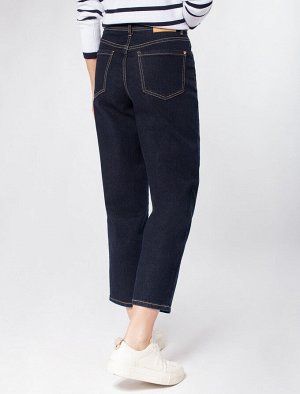 Укороченные джинсы из эластичного денима