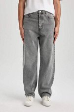 Широкие джинсовые брюки Baggy Fit с нормальной талией и широкими штанинами
