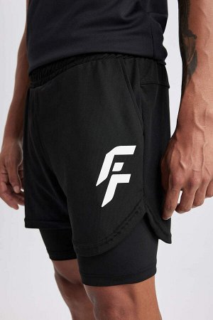DeFactoFit Облегающие тканые шорты с короткими штанинами