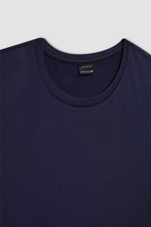 DeFactoFit Спортивная футболка узкого кроя с круглым вырезом