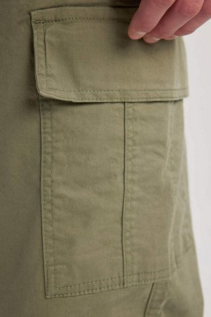 Мешковатые прямые брюки из габардина прямого кроя