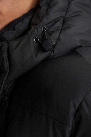 Водоотталкивающая парка с капюшоном DeFactoFit Пуховая куртка из шелковой ткани Парка