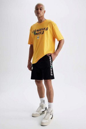 DeFactoFit Укороченные шорты стандартного кроя NBA Los Angeles Lakers