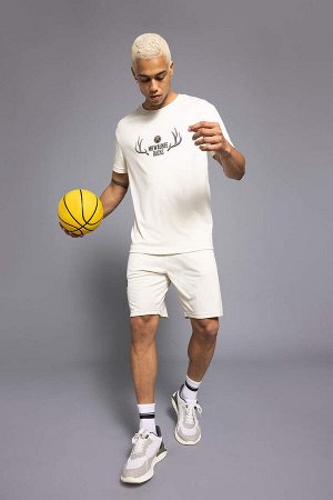 DeFactoFit Футболка стандартного кроя с круглым вырезом и короткими рукавами НБА Милуоки Бакс