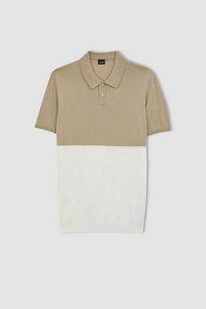 Трикотажная футболка с короткими рукавами и воротником-поло Modern Fit