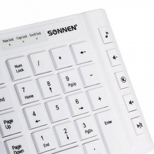 Клавиатура проводная SONNEN KB-M550, USB, мультимедийная, 10