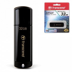 Флэш-диск 32GB TRANSCEND JetFlash 350 USB 2.0, черный, TS32G