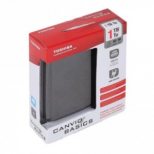 Диск жесткий внешний HDD TOSHIBA Canvio Basics 1TB, 2.5", US