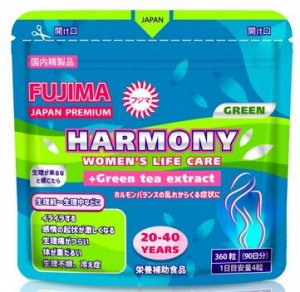 БАД FUJIMA КОМПЛЕКС АНТИ ЭЙДЖ. HARMONY GREEN. 20-40лет, 360капс.