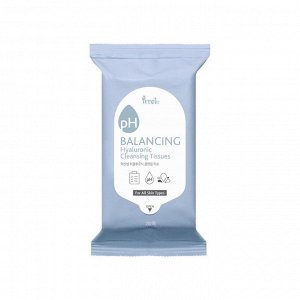 Prreti Салфетки для лица очищающие с гиалуроновой кислотой pH Balancing Hyaluronic Cleansing Tissues, 20 шт