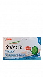 Refresh Hearten Жевательная резинка со вкусом мяты Sugar Free Spearmint, 12 г