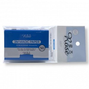 Rose Салфетки для лица матирующие 3M Magic Paper Oil Control Film, 50 лист