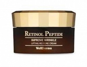 WellDerma Крем лифтинг для лица антивозрастной с ретинолом и пептидами Cream Retinol Peptide Lifting Restore, 50 гр