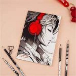 Скетчбук для рисования маркерами 50л А5 на склейке MESHU &quot;Girl and music&quot;, 90г/м2, soft touch