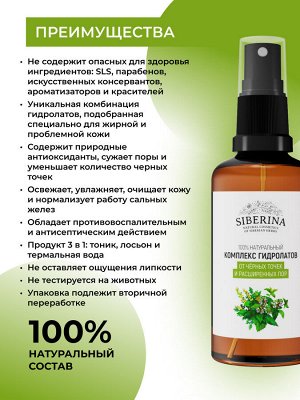 Комплекс гидролатов «От чёрных точек и расширенных пор» 50 мл