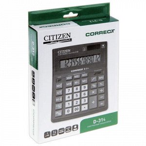Калькулятор CITIZEN настольный Correct D-314, 14 разрядов, д