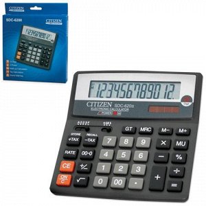 Калькулятор CITIZEN настольный SDC-620II, 12 разрядов, двойн