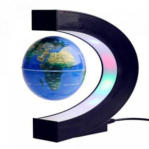 LED Ночник Magnetic levitation globes с RGB подсветкой, оригинальный дизайн диаметр глобуса 10 см
