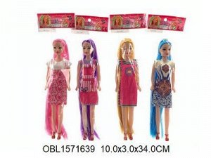 88021 кукла с длинными волосами, 34*10 см, в пакете 1571639