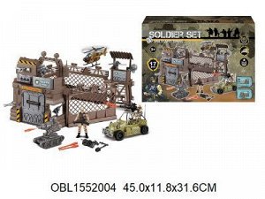 81-52 игровой набор "Военная база" 45*32 см в кор.1552004