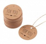 Бирка &quot;For you&quot;, 3*3 см, 10 шт./упк.