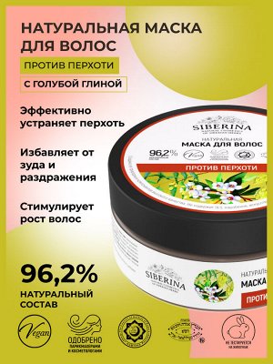 Маска для волос "Против перхоти" с голубой глиной