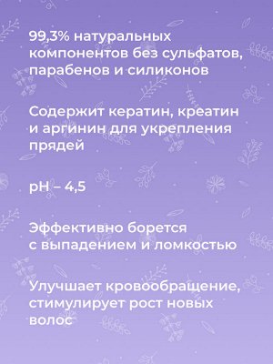 Маска для волос с аргинином и кератином «Активация роста и укрепление»