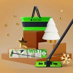 Набор швабра Green Fiber TWIST и ведро Green Fiber OPTIMA