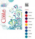 Colours Leggins Леггинсы жен.(Conte) эластичные однотонные из микрофибры с заниженной талией
