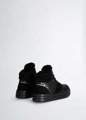 Кожаные баскетбольные кеды с эффектом утеплённых LIU JO Shoes