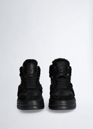 Кожаные баскетбольные кеды с эффектом утеплённых LIU JO Shoes