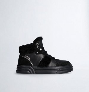 Кожаные баскетбольные кеды с эффектом утеплённых LIU JO Shoes