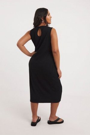 Платье миди из структурированного джерси Simply Be Black???????