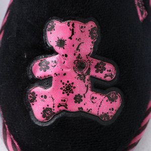 Женские домашние тапочки с принтом "Розовый медведь"