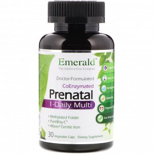 Emerald Laboratories, CoEnzymated пренатальные ежедневные мультивитамины, 30 растительных капсул