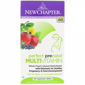 New Chapter, Perfect Prenatal Multivitamin, 192 вегетарианских таблетки