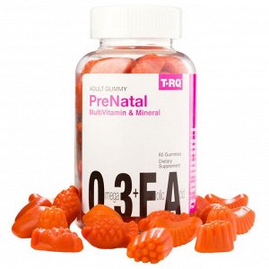 T.RQ, Мультивитамины &amp -  минералы для беременных, Жевательные таблетки для взрослых, Вишня, Лимон, Апельсин, 60 жевательных