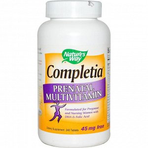 Natures Way, Completia, мультивитамины для беременных, 240 таблеток