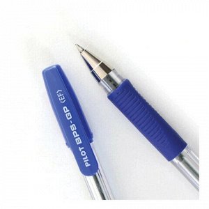 Ручка шариковая масляная с грипом PILOT "BPS-GP", корпус прозрачный, узел 0,5 мм, линия письма 0,18 мм