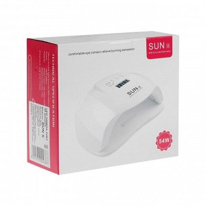 Лампа для гель-лака JessNail SUN X, UV/LED, 54 Вт, 36 таймер, таймер 10/30/60 сек, белая