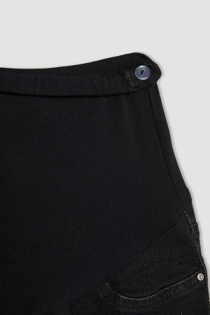 Длинные прямые брюки для беременных с высокой талией и рваными деталями в стиле бойфренда
